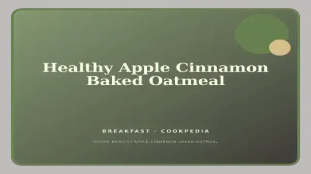 Healthy Apple Cinnamon Baked Oatmeal