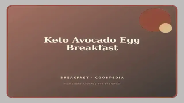 Keto Avocado Egg Breakfast