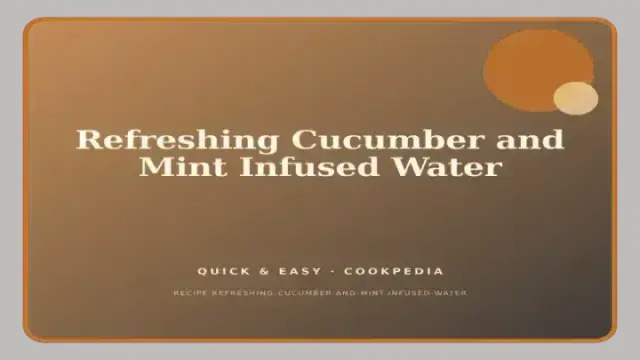 Refreshing Cucumber and Mint Infused Water