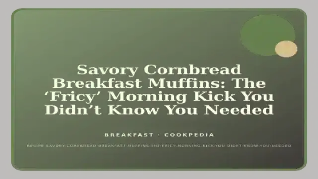 Savory Cornbread Breakfast Muffins: The ‘Fricy’ Morning Kick You Didn’t Know You Needed