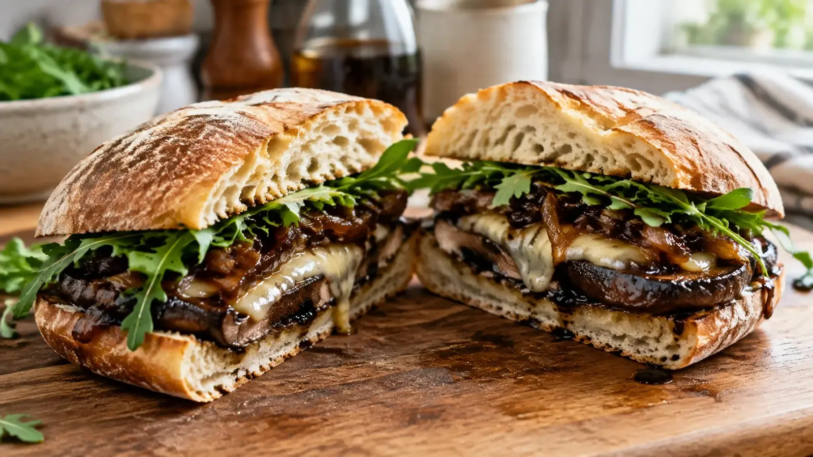 15-Minute Balsamic Portobello Mushroom Sandwich: Minimalist & Soulful