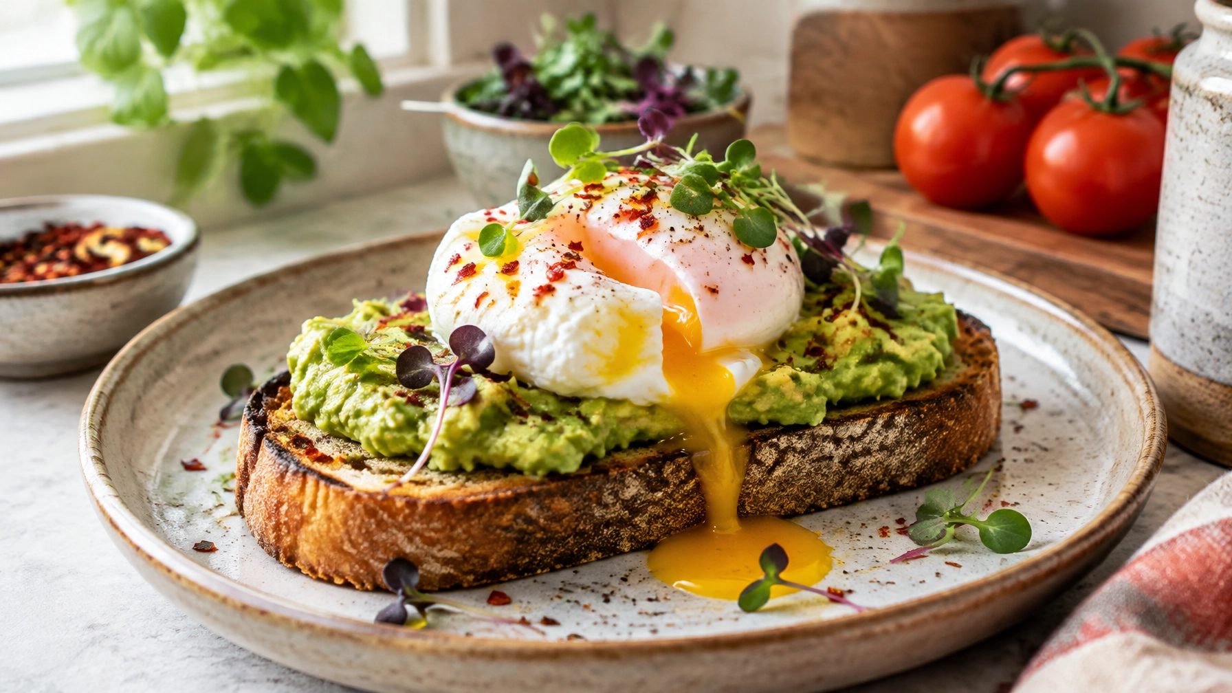 15-Minute Easy Healthy Avocado Toast with Poached Egg