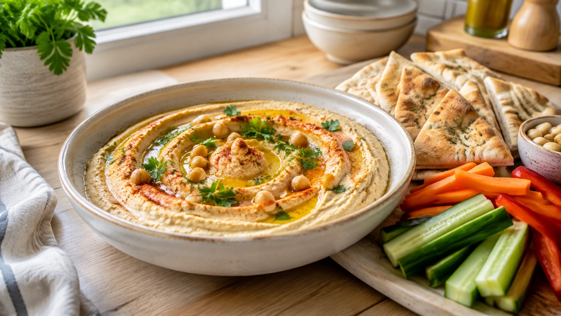 15-Minute Fresh Homemade Hummus