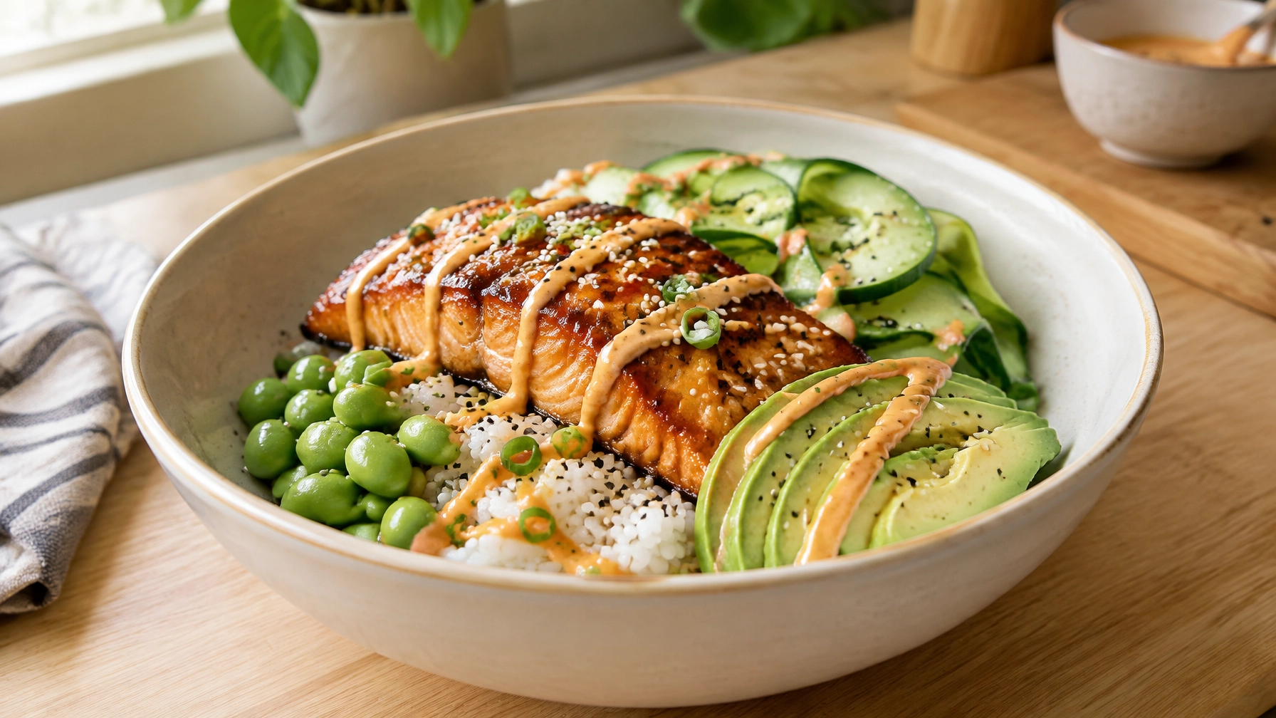 15-Minute Honey Sriracha Salmon Bowl: Minimalist & Soulful