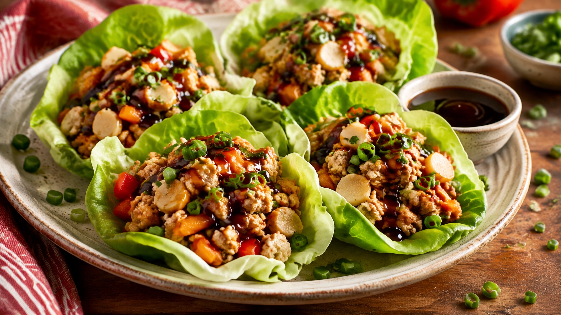 15-Minute Meals: Quick Turkey and Vegetable Lettuce Wraps with Hoisin Sauce