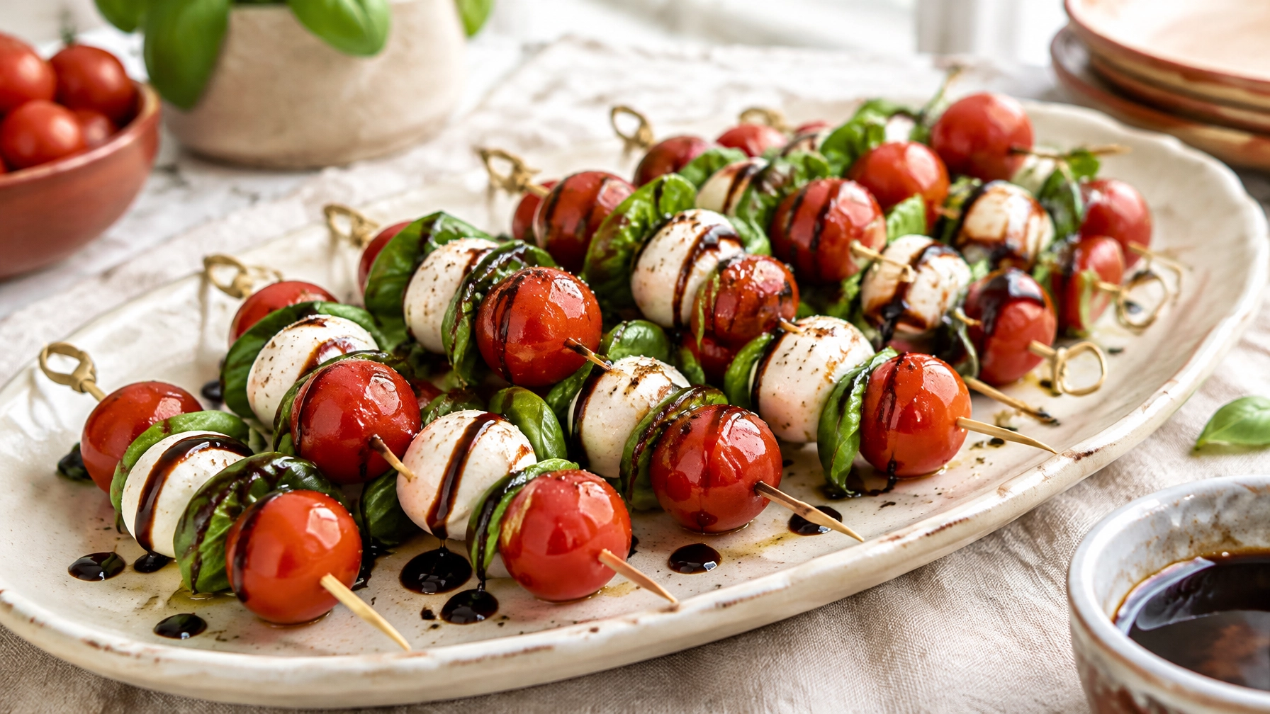 15-Minute Mini Caprese Skewers