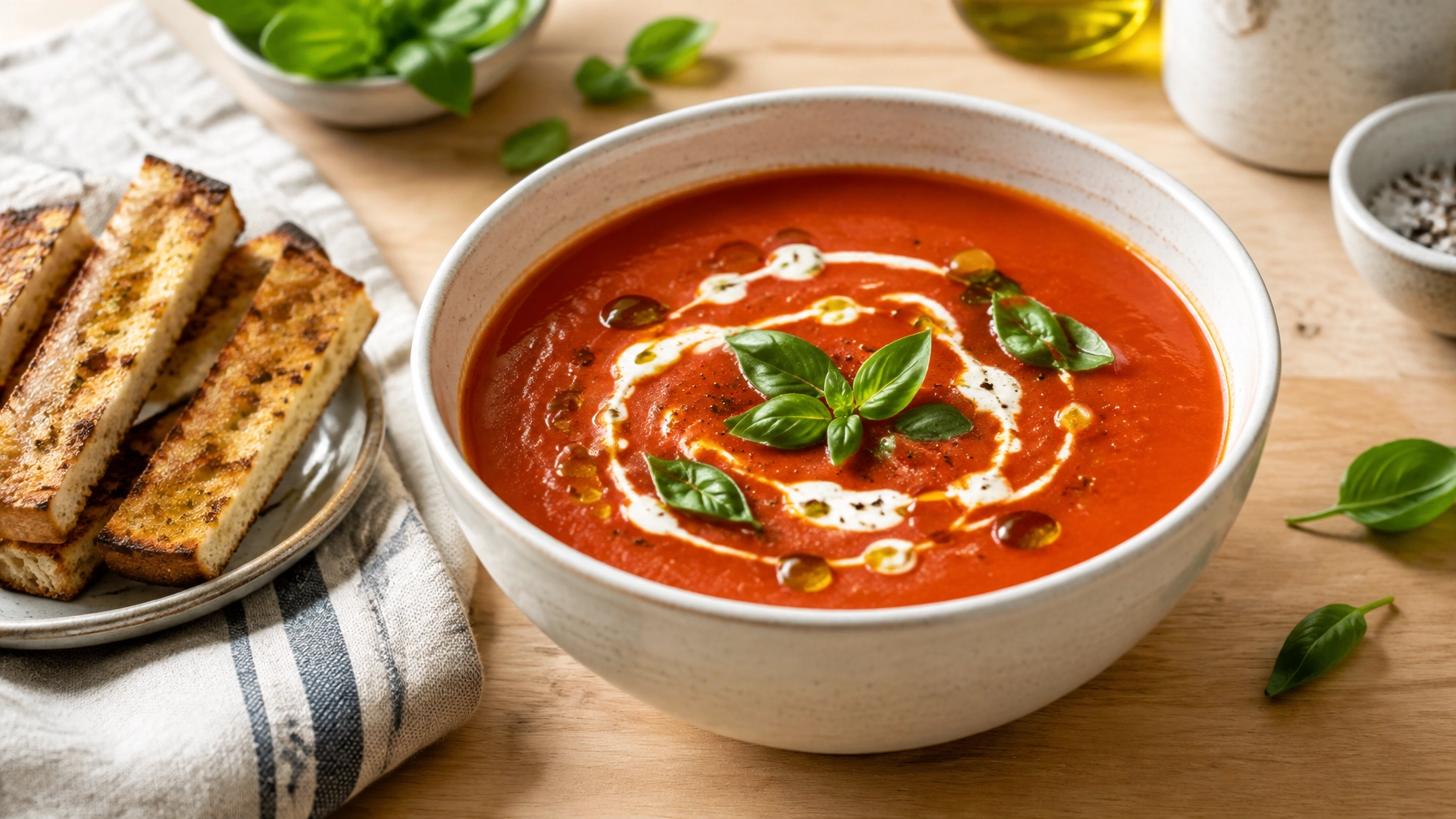 15-Minute One Pot Tomato Basil Soup: Minimalist & Soulful