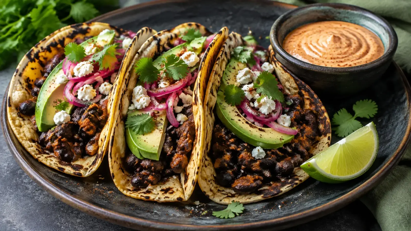 15-Minute Spicy Black Bean Tacos