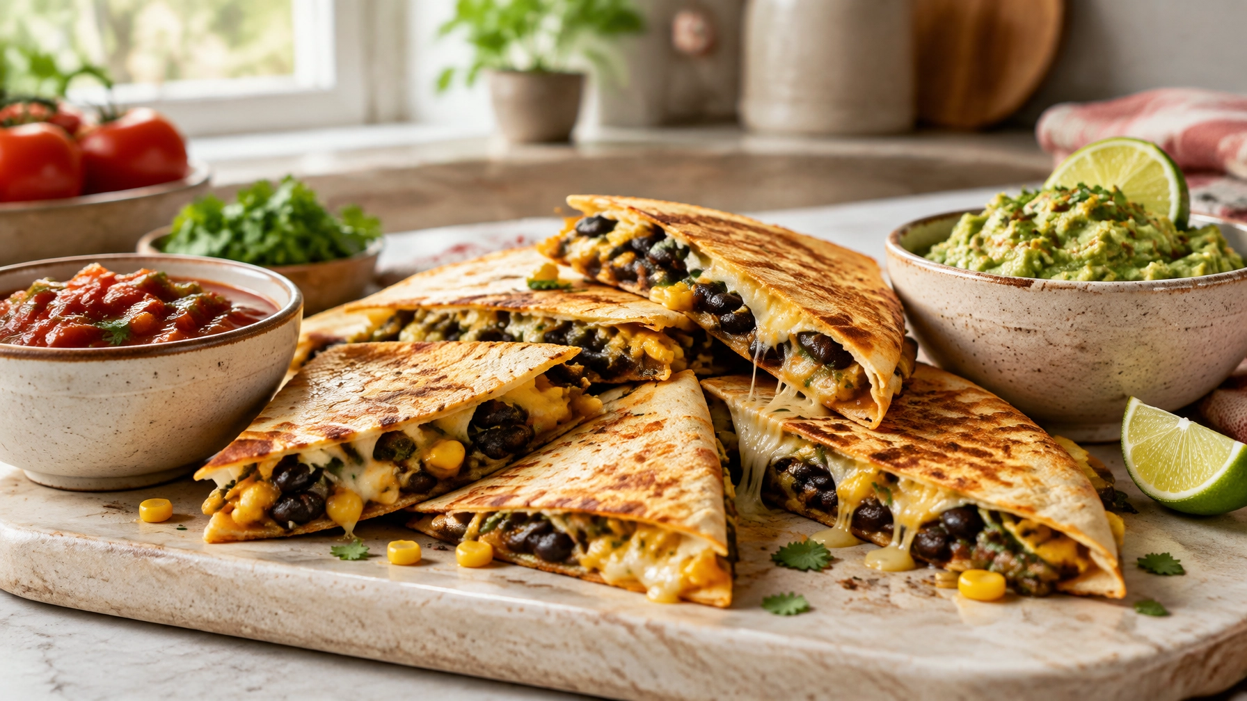 Budget-Friendly Recipes: Black Bean and Corn Quesadillas with Avocado Dip
