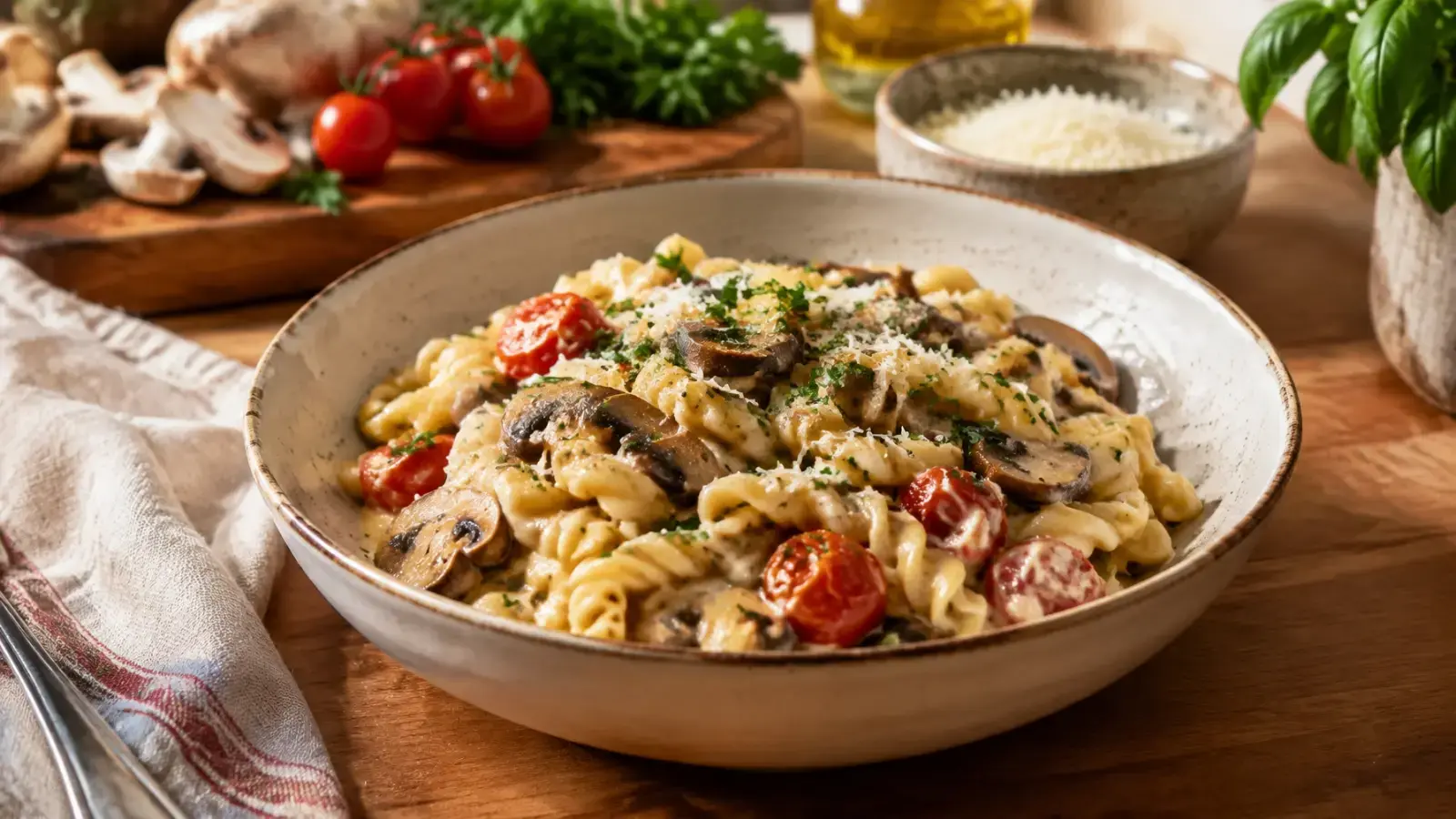 Creamy Mushroom Pasta Starch