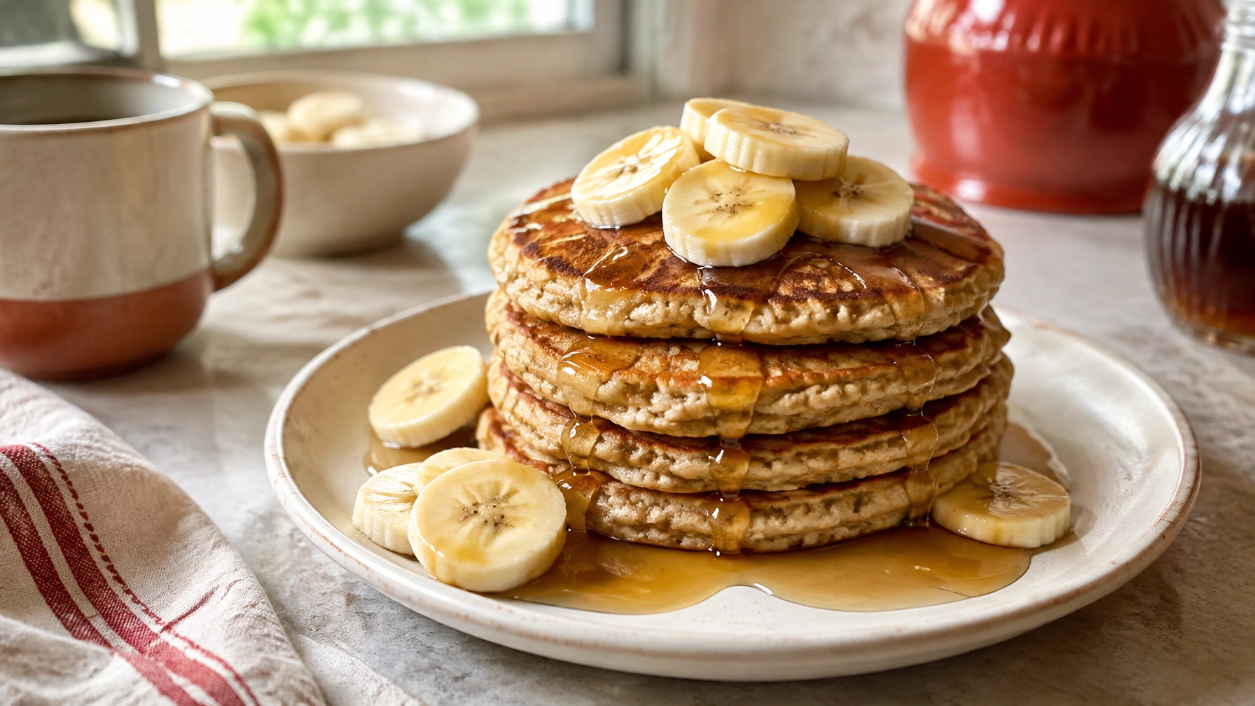 Easy Healthy Breakfasts: 3-Ingredient Banana Oat Pancakes