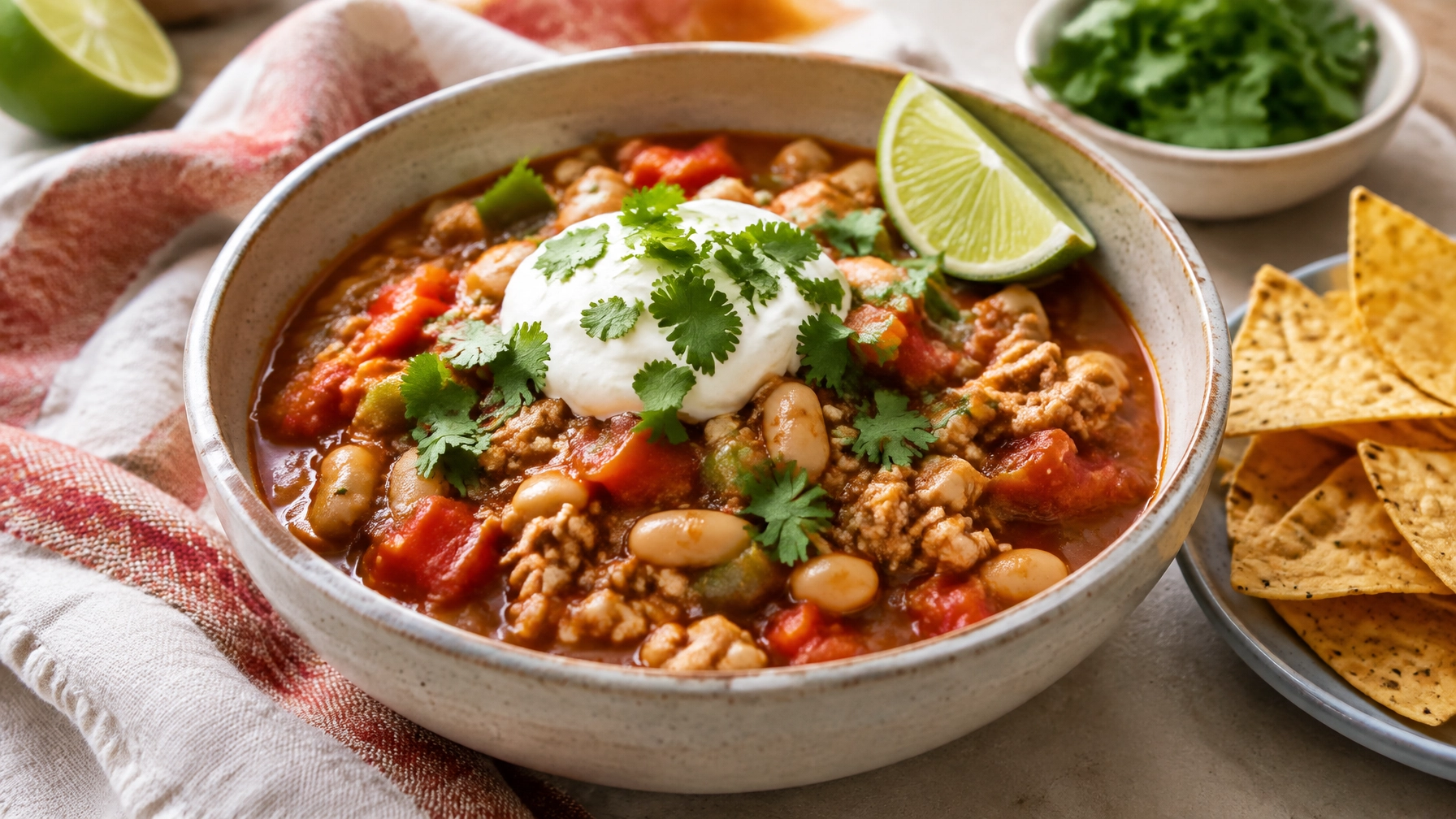 Healthy Weeknight Turkey and White Bean Chili