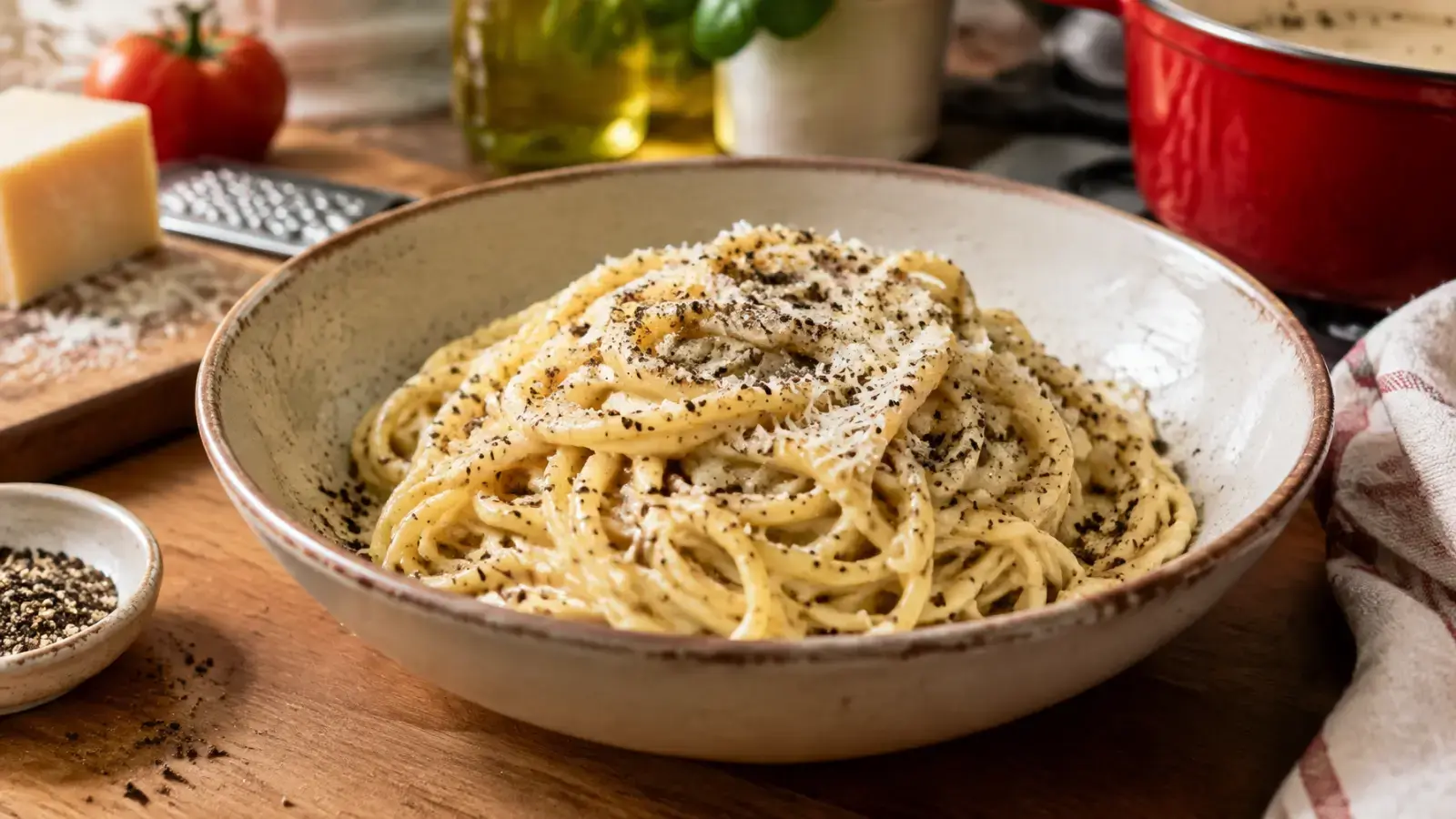 Lazy Girl One-Pan Cacio e Pepe: 5 Ingredients & 10 Minutes