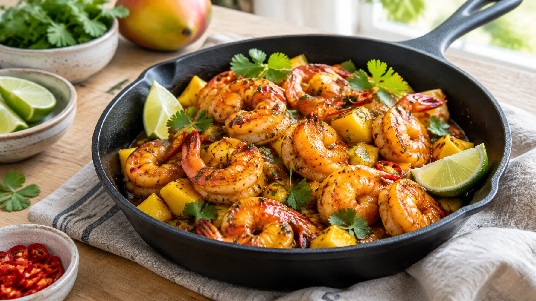 Mango Chili Shrimp One-Pot