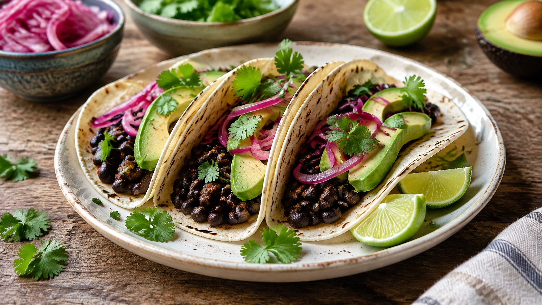Plant-Based 15-Minute Black Bean Tacos