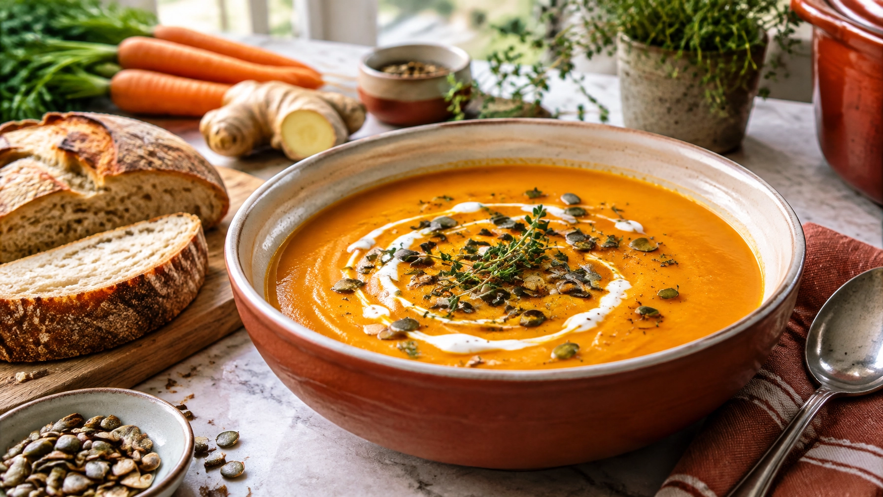 Soulful 15-Minute Ginger Carrot Soup