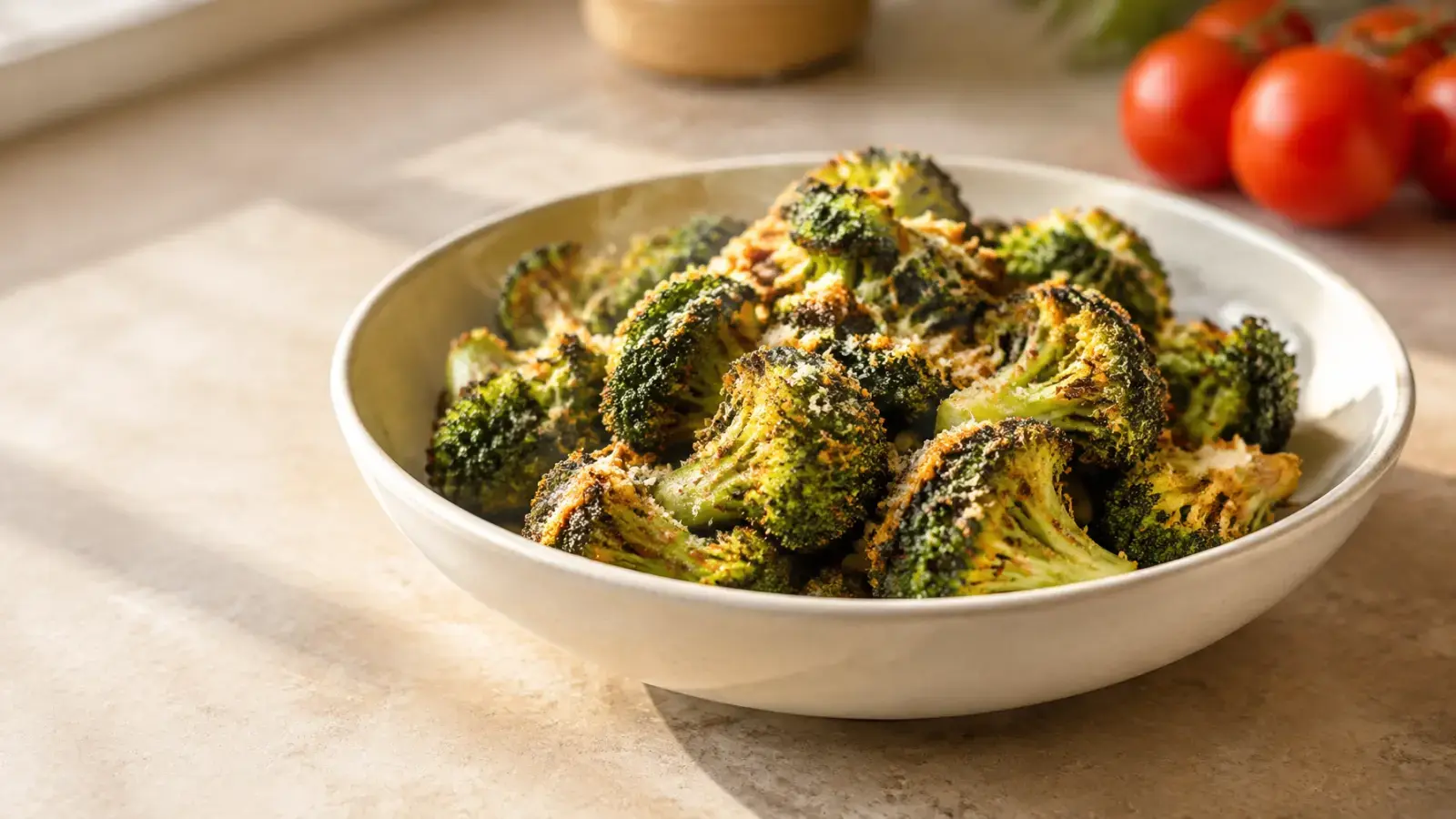Air Fryer Broccoli (Crispy Garlic Parmesan)