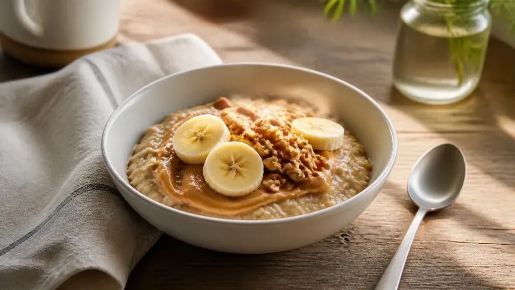 Easy Healthy Breakfasts: Warm Banana Peanut Butter Oatmeal