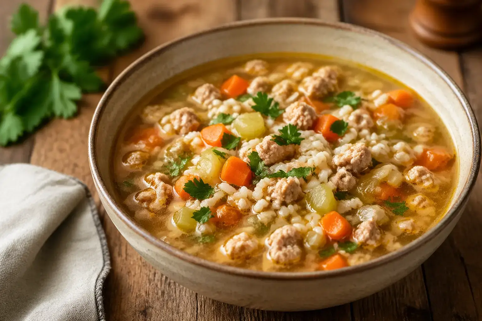 One-Pot Turkey and Rice Soup