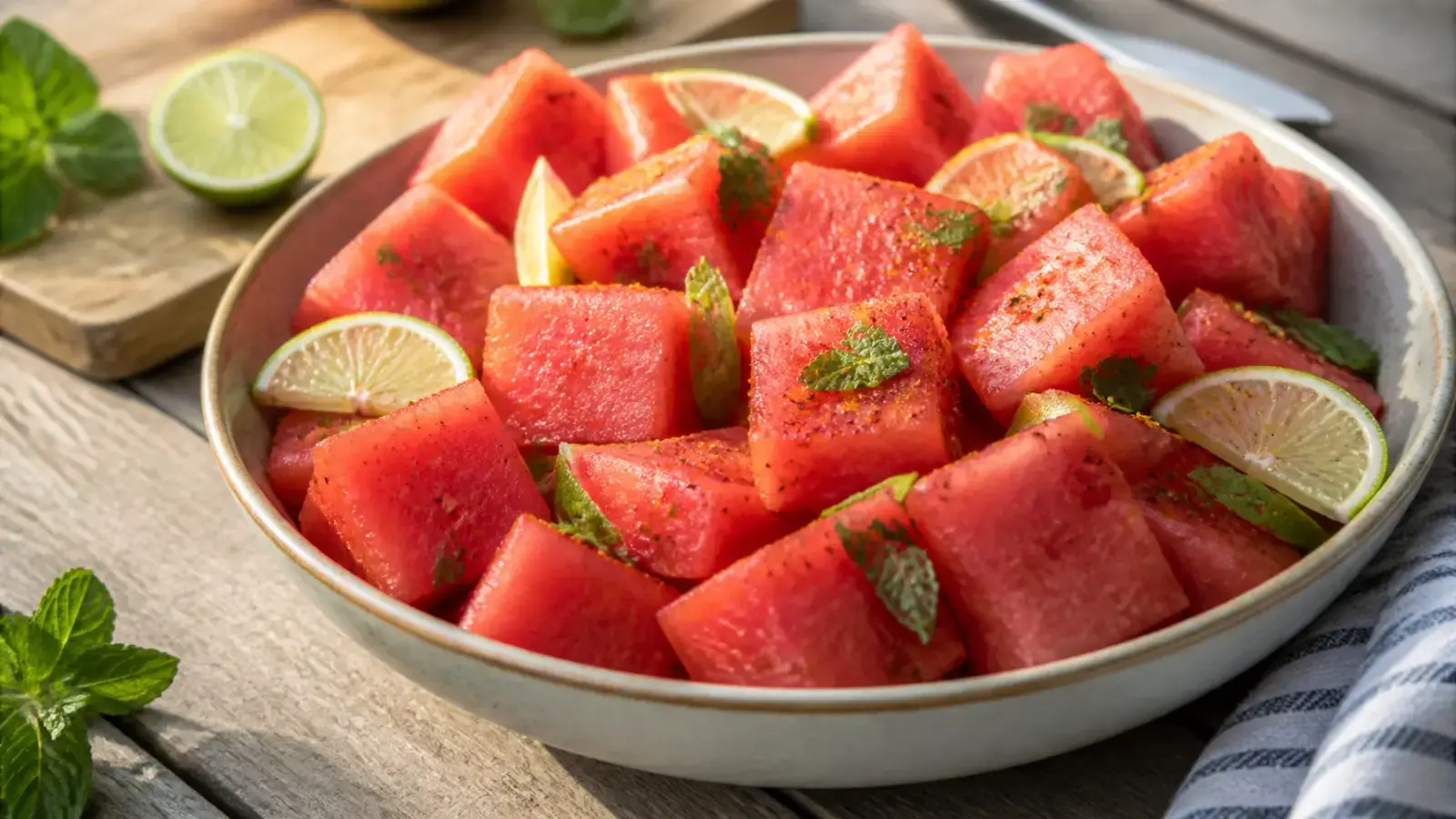 Chili Lime Watermelon: A Refreshing Healthy Picnic Side