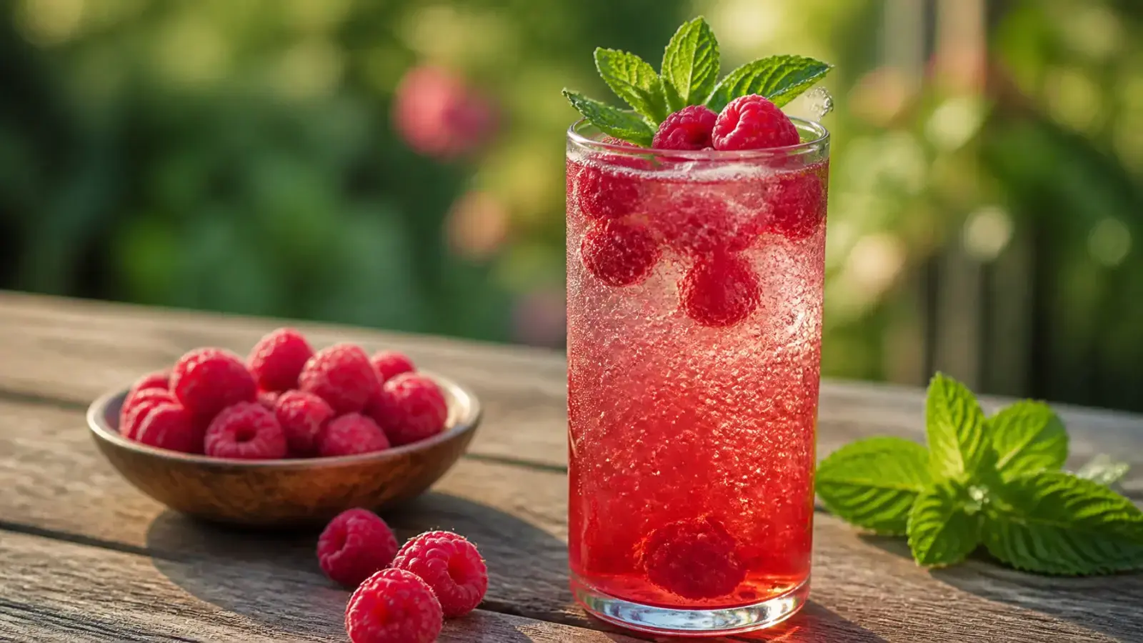Sparkling Raspberry Mocktail: A Fancy Picnic Sip