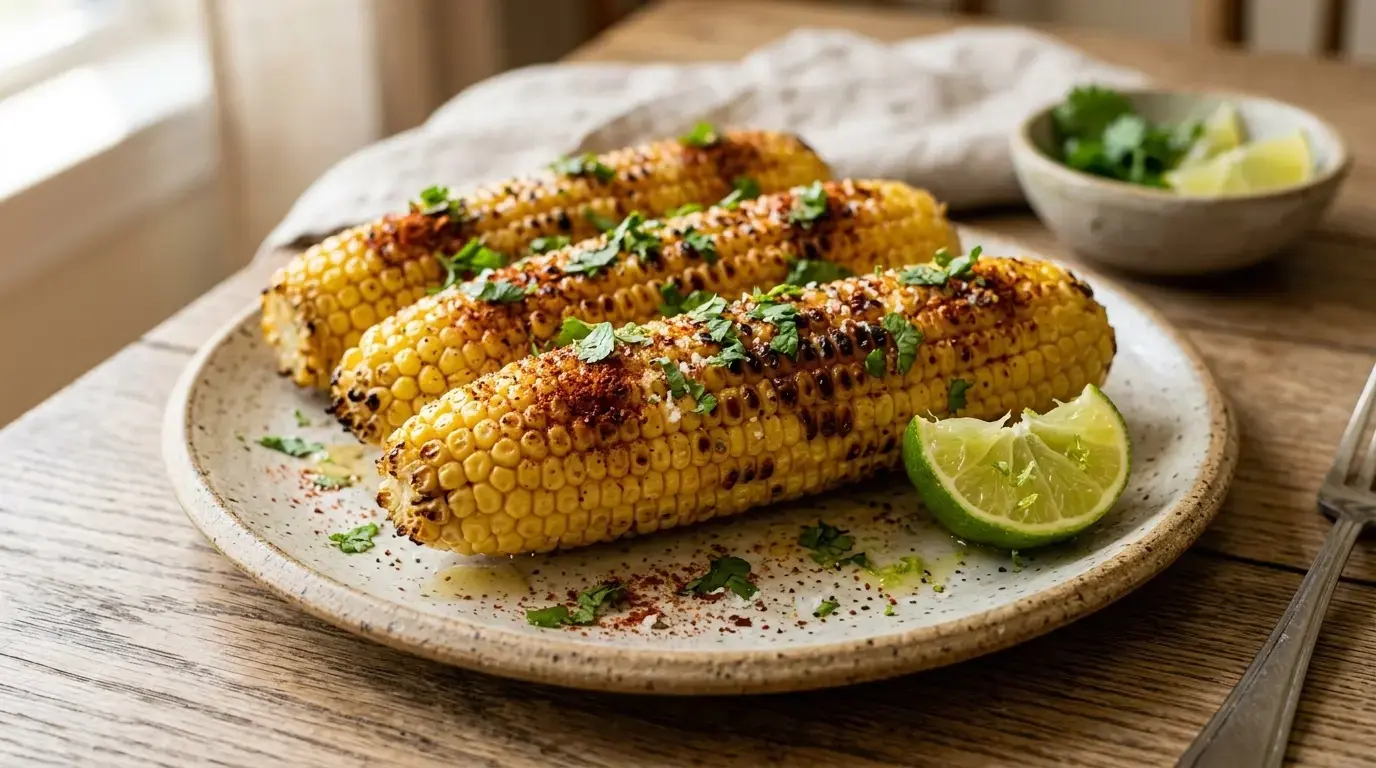 Air Fryer Chili Lime Corn on the Cob