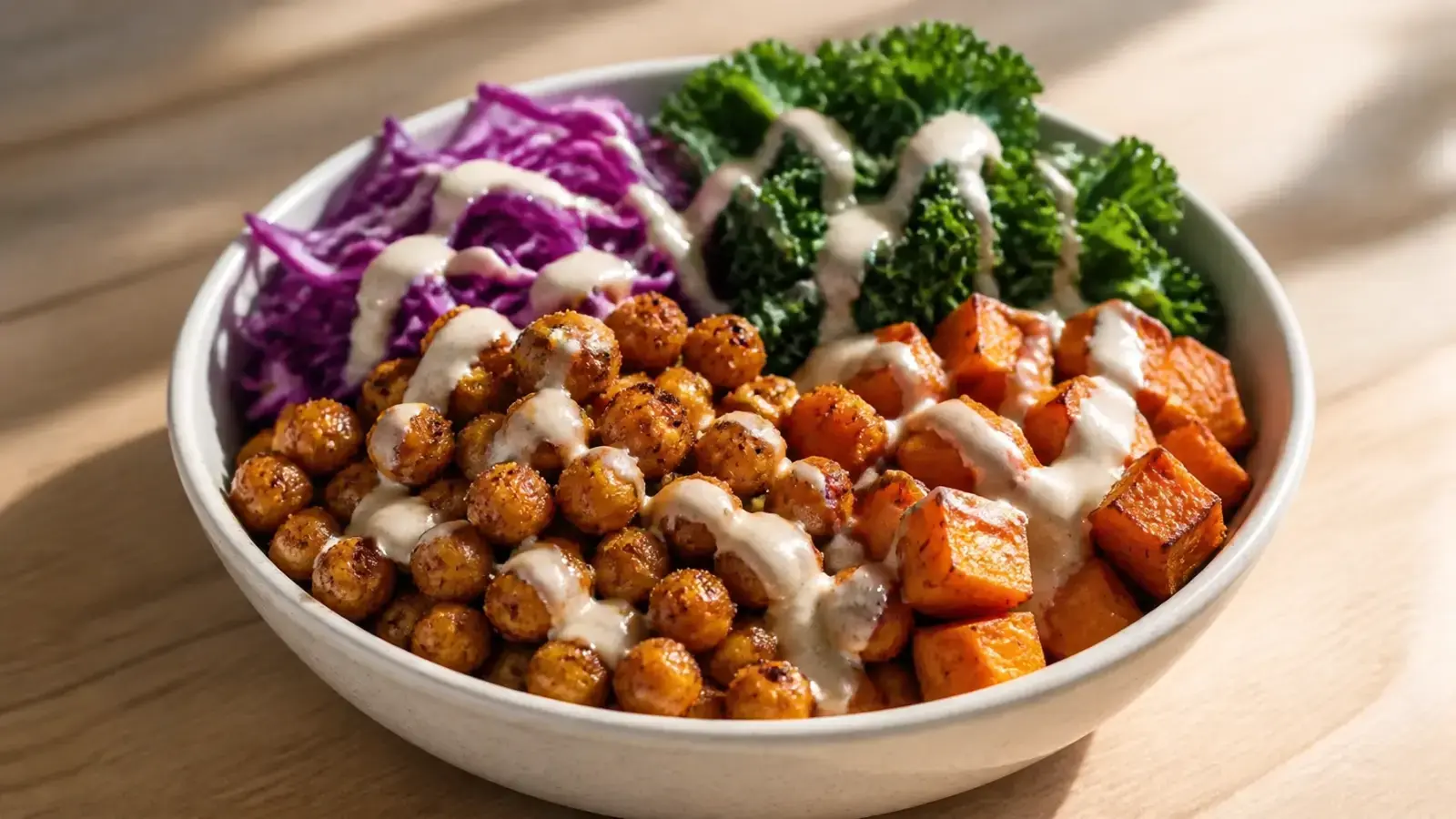 Spicy Roasted Chickpea Buddha Bowls