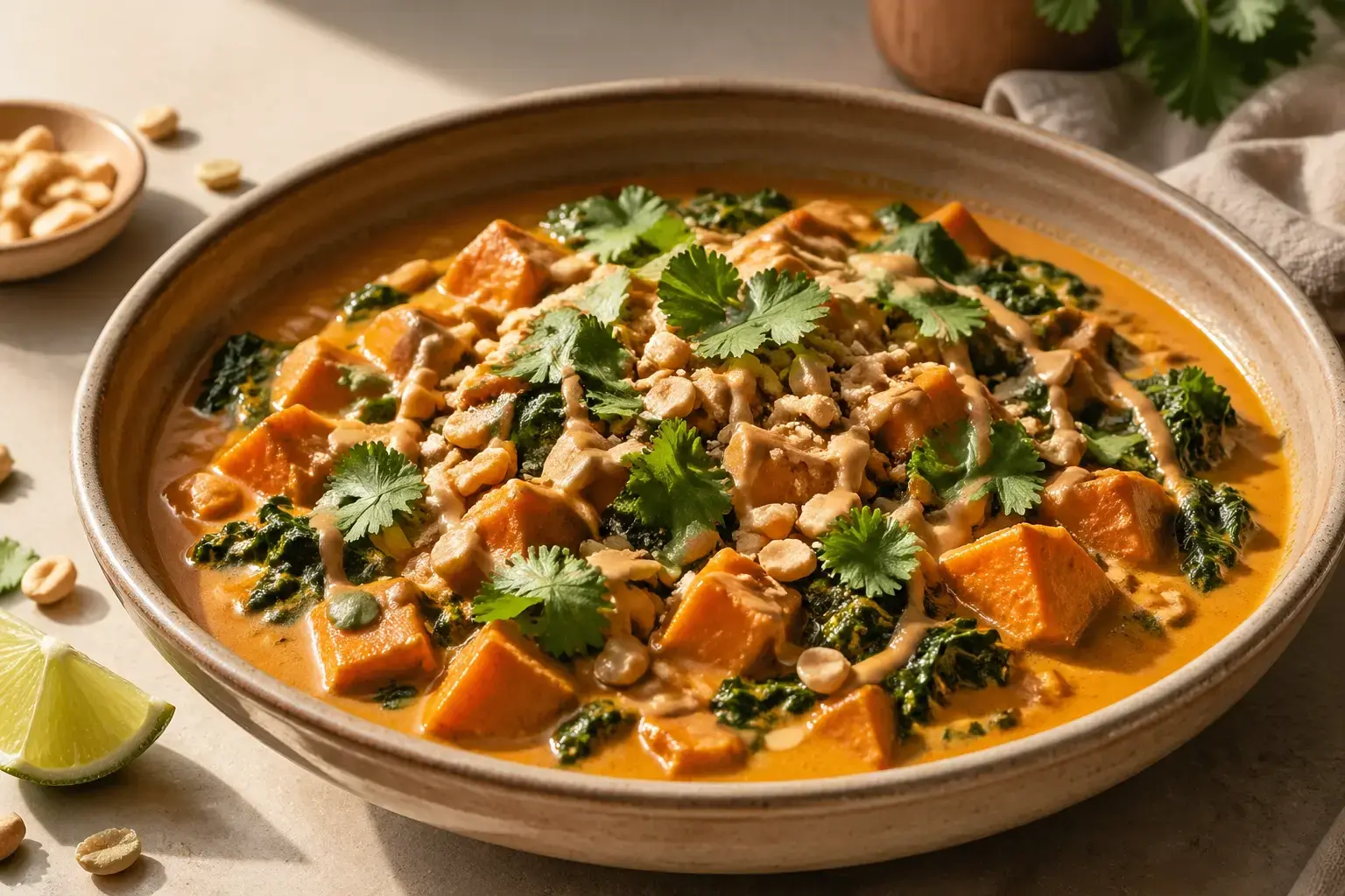 One-Pot West African Style Sweet Potato and Peanut Stew