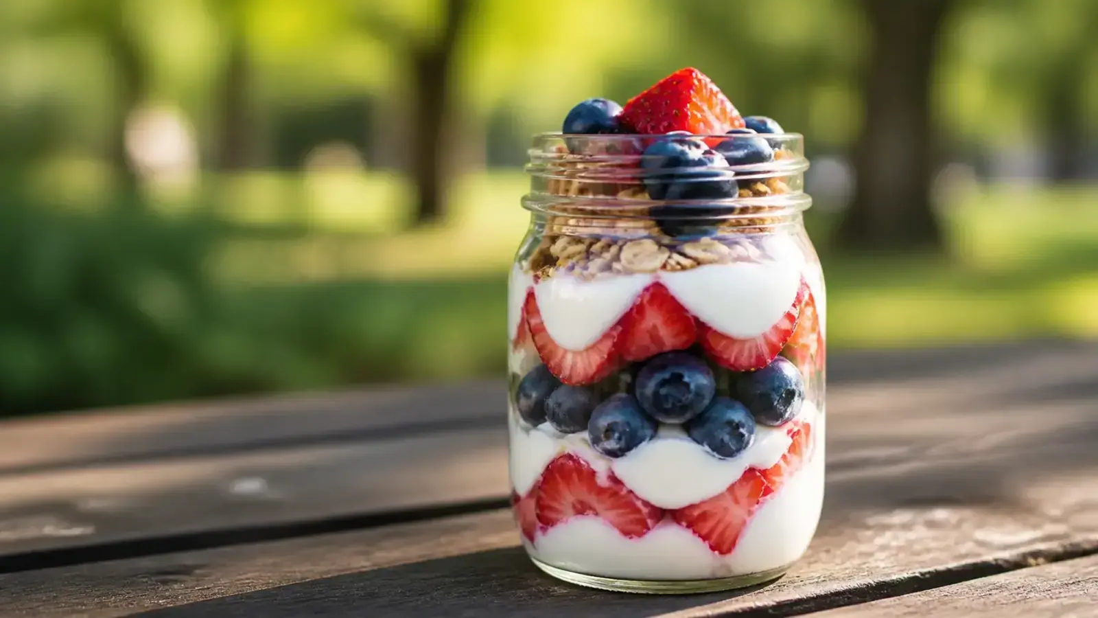 Healthy Picnic Desserts: Berry Parfaits in a Jar