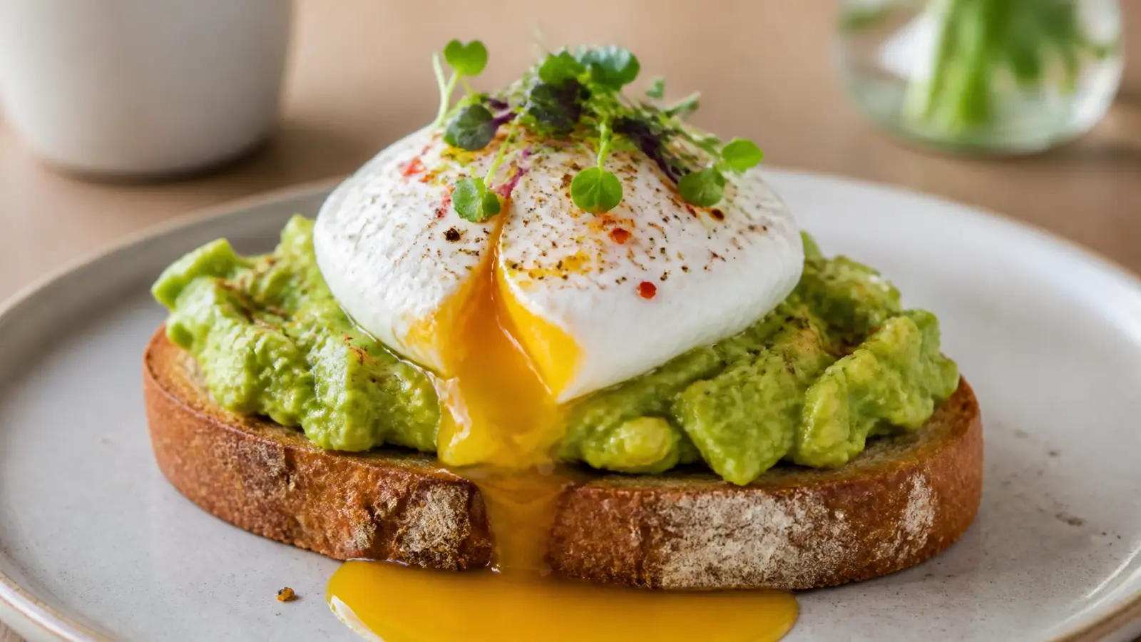 Healthy Avocado Toast with Poached Egg