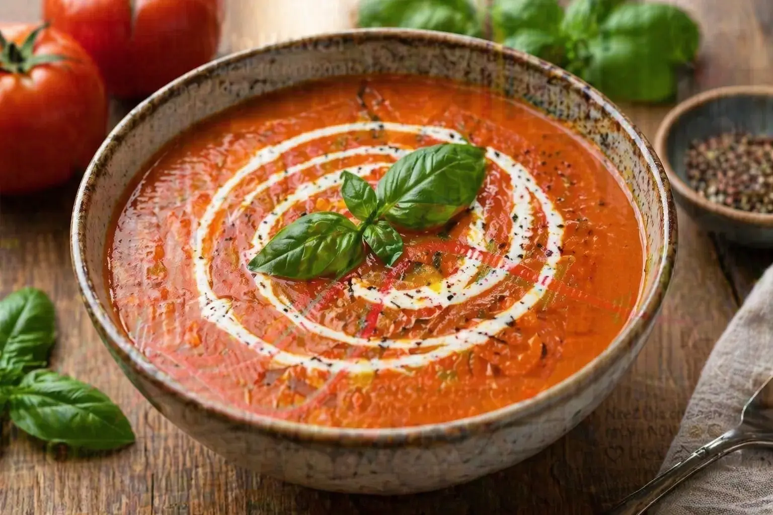 One-Pot Creamy Tomato Basil Soup