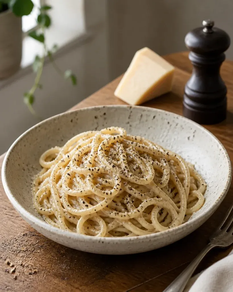 Simple Pasta Recipes: Classic Cacio e Pepe with Fresh Cracked Pepper