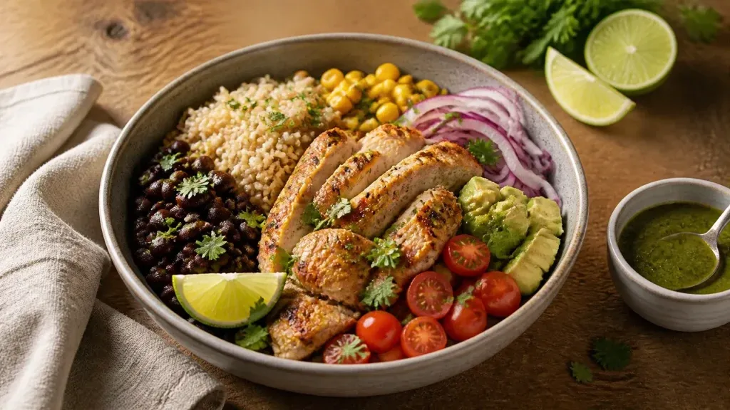 Quick Healthy Meals: Zesty Cilantro Lime Chicken and Black Bean Bowl